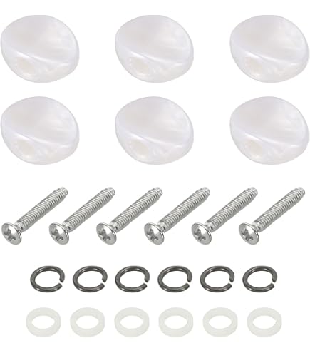 パーツ hayaton BASE Amazon.com: Allparts TK-0997-055 Set of 6 Pearloid Buttons
