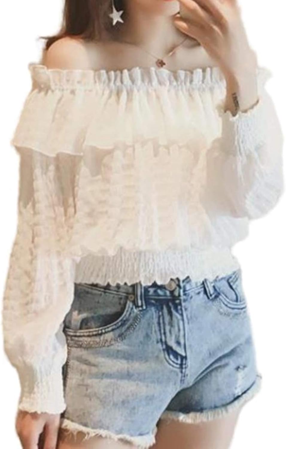 Amazon トーアソーア オフショルダー ブラウス レディース トップス 長袖 春 夏 秋 冬 とろみ 襟なし フリル レース きれいめ おしゃれ かわいい シャツ 2way シャーリング 01 白 M シャツ ブラウス 通販 Amazon トーアソーア オフショルダー ブラウス レディース トップス 長袖 春 夏 秋 冬 とろみ 襟なし フリル レース きれいめ おしゃれ かわいい シャツ 2way シャーリング 01 白 M シャツ ブラウス 通販