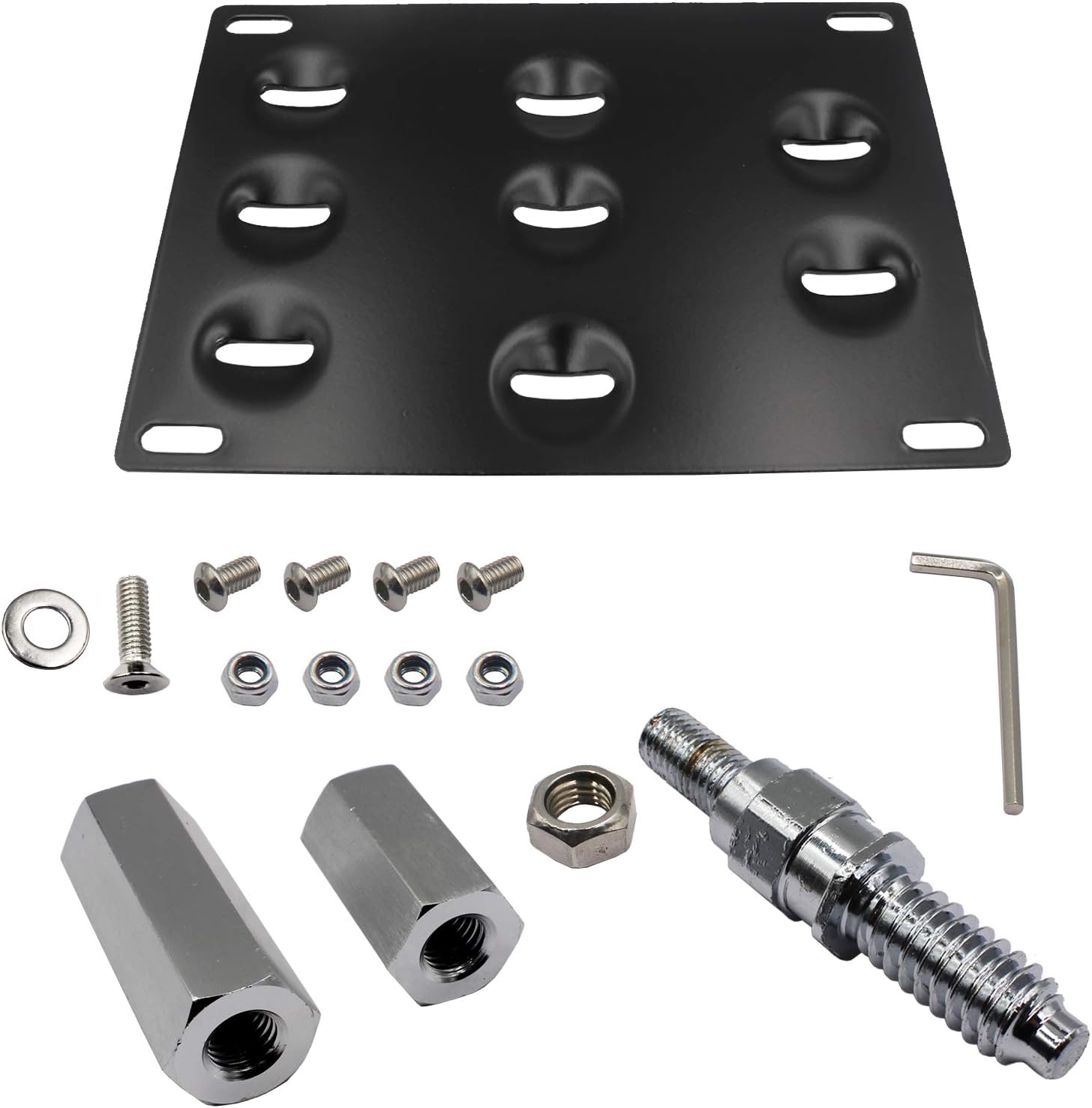 N A KMT Front Bumper License Plate Tow Hook Mount Bracket Compatible