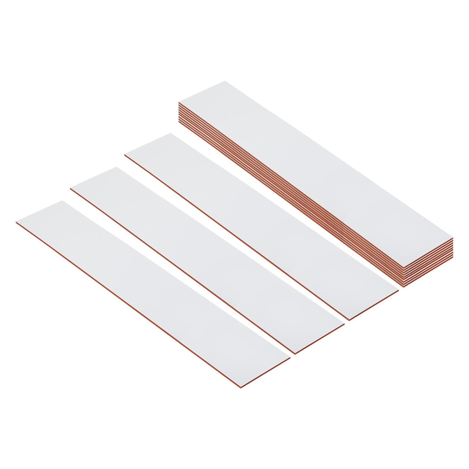 PATIKIL 10"x2" Blank Name Plates, 12 Pack Custom Engraved Name Plate Rectangle Laser Engraving Blanks for Personalized Nameplates Office Desk DIY Painting Supplies, White, Red