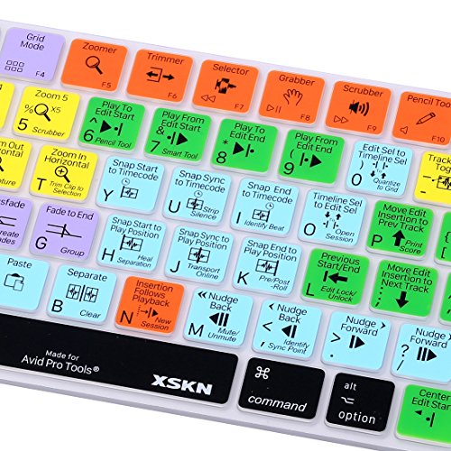 XSKN Magic Keyboard Avid Pro Tools Shortcut Keyboard Cover, Durable Avid Hotkeys Silicone Keyboard Skin for Apple Magic Keyboard MLA22LL/A