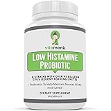 Low Histamine Probiotics by VitaMonk™ - Fight Histamine Intolerance and Support Balanced Gut Health - Histamine Free Probioti