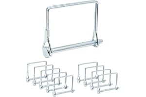 Kemcatui 10 PCS Square Shaft Locking Pin, 1/4" x 3" Safety Coupler Pin, Heavy Duty Safety Coupler Pin for Farm Trailers Lawn Garden