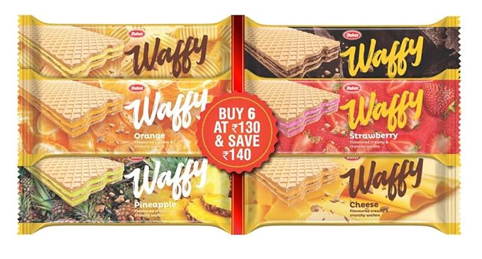 Dukes Wafers - Chocolate, Pineapple, Strawberry, Orange and Vanilla, 450g Pack