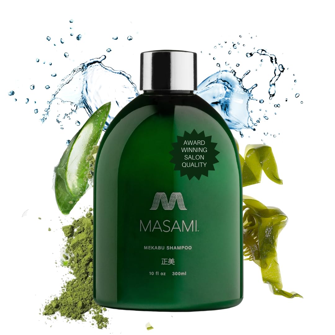 MASAMI Mekabu Hydrating Shampoo | Sulfate Free | Paraben Free | Vegan | Salon Quality | Cruelty Free | All Hair Types & Textures | Frizz Free | Color Safe