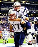 Tom Brady Rob Gronkowski New England Patriots NFL Action Photo (Size: 8