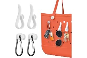 Muswelf 4PCS Accessories for Bogg Bag, Hooks for Bogg Bag, Key Holder for Bogg Bag Hanging Keys, Sunglasses, Headphones and Other Small Items on Your Beach Bag, Convenient and Practical