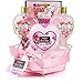 Birthday Gifts From Daughter & Son - Home Spa Gift Basket for Women, Red Rose Scent - Luxury Bath & Body Set with Shower Gel, Bubble Bath, Body Lotion, Bath Salt, Shower Puff and Wired Heart Basket