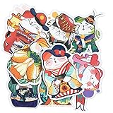Jasion 9 Pcs Vinyl Japanese Fortune Money Lucky Cat Stickers Waterproof Graffiti Decals for Water Bottles Cars Motorcycle Skateboard Portable Luggages Phone Ipad Laptops