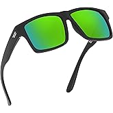 TOROE Classic RANGE TR90 Frame Polarized Unbreakable Sunglasses with Hydrophobic Coated Polycarbonate AR Lenses