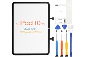 ARSSLY Screen Replacement for iPad 10 (10th Generation) 2022, Touchscreen Digitizer A2696 A2757 A2777 Glass Touch Screen for iPad 10th Gen 10.9 inch,Full Repair Kits (Not LCD Screen)