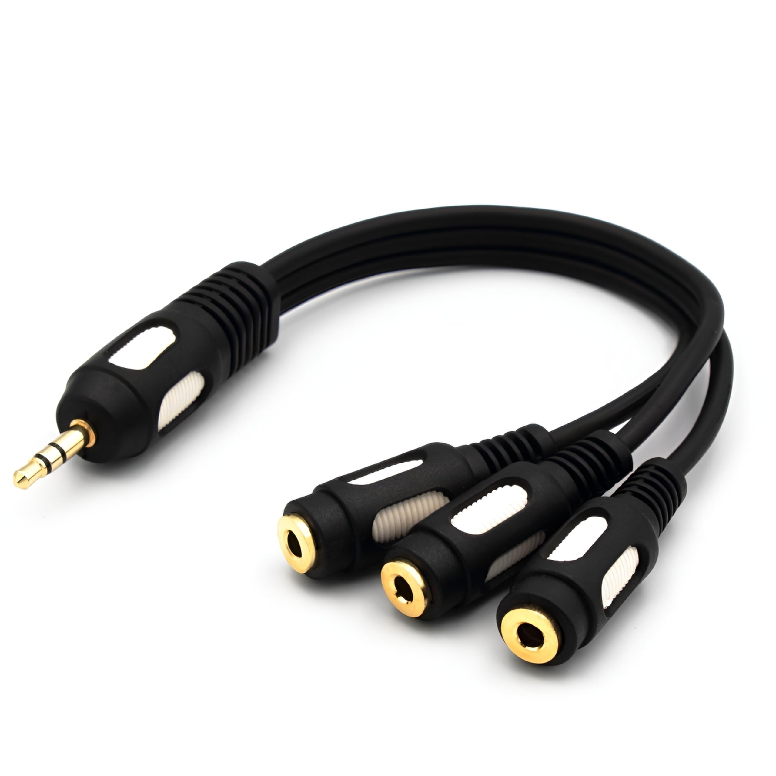 VITALCO Jack 3.5mm Splitter Triple Jack 3.5mm AUX 1/8 inch Male to 3 Way Female Adapter Stereo Audio Cable For Headphone 5.1 Speakers