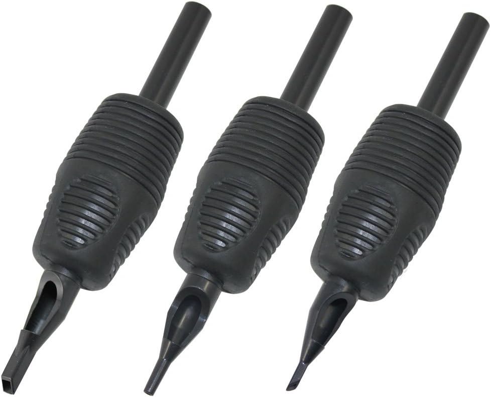 ITATOO TATTOO 1'' 20 X 7Mag Soft Disposable Tattoo Tube Grips Tubes with Black Tips for Tattoo Needles 6F 7F 7RF 7M1 7RM 13M2 13RM2 (N505-1-7FT)