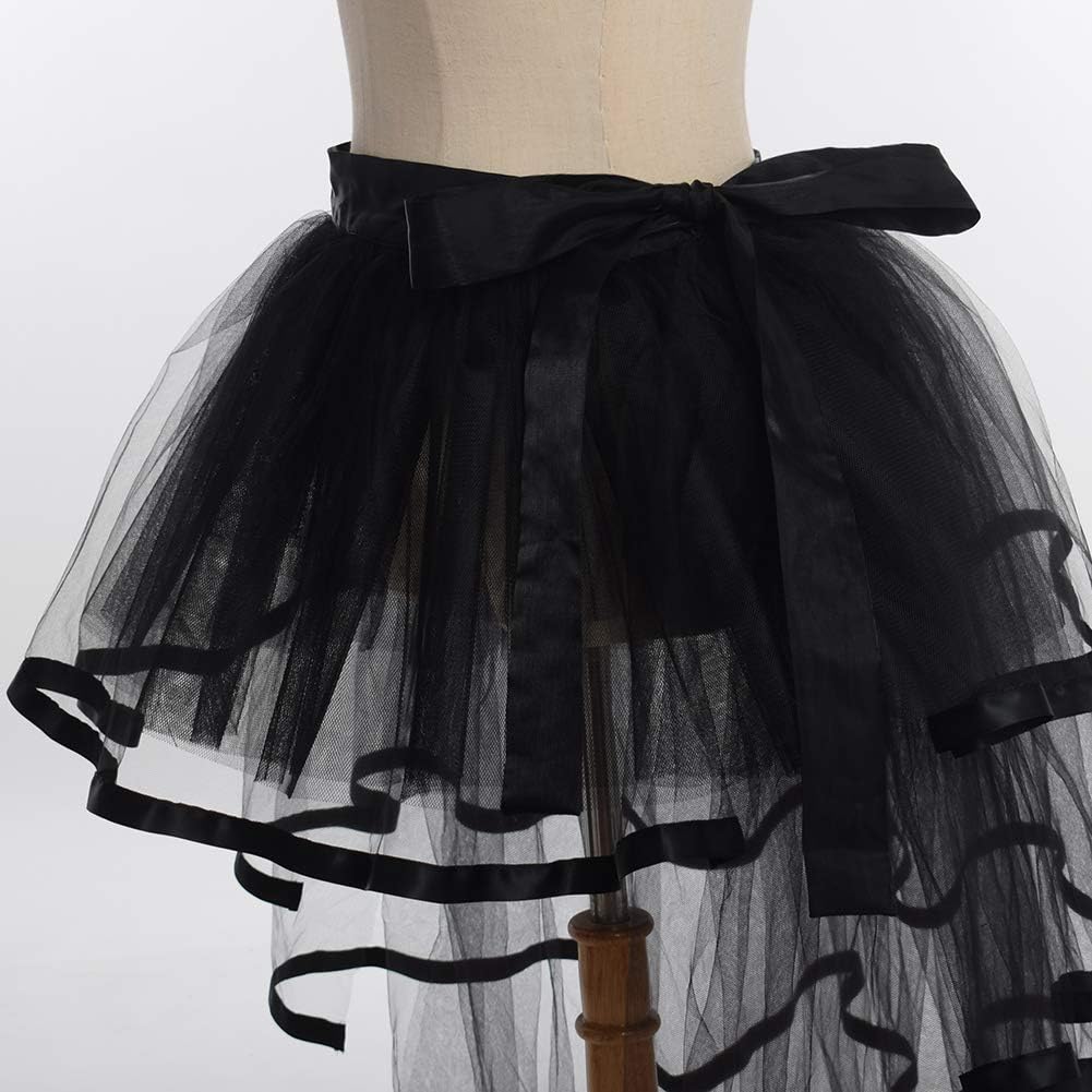 GRACEART Steampunk Bustle Tutu Belt Black Lace Underskirt (Black edge) - Image 5