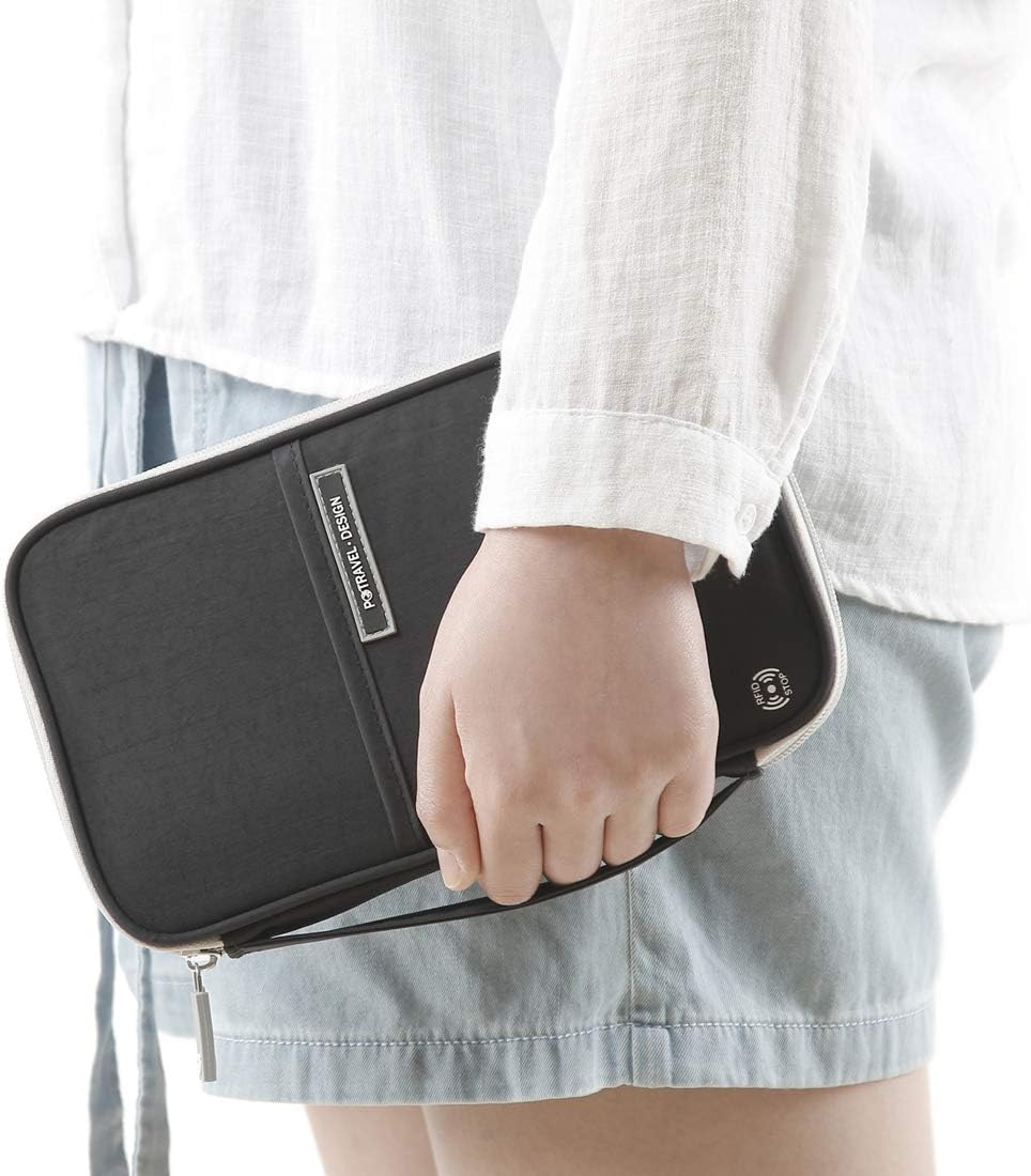  | VanFn Passport Wallets, Travel Wallet, RFID Family Passport Holder, Trip Document Organizer (Black) | Passport Wallets