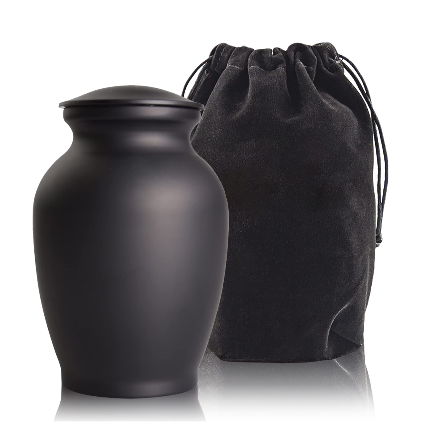 Photo 1 of PCS Memorial Pet Cremation Urns for Dogs Ashes, Dog Keepsake Urns for Ashes, Black Pet Urn-Small
