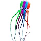 Hengda Kite-Beautiful Large Easy Flyer Kite for Kids - Red Mollusc octopus-It's BIG! 31 Inches Wide with Long Tail 157 Inches Long-Perfect for Beach or Park by Hengda kite