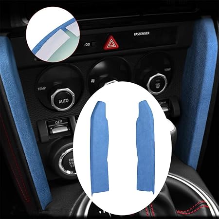 Amazon Pulidi トヨタ 86 スバル Brz 13 適用 Abs スエード センターコンソールサイド装飾ストリップ コンソールサイドトリム ダッシュボードサイドトリム Toyota 86 Subaru用 装着簡単 車 アクセサリー インテリア 内装 パーツ おしゃれ 2点セット ブルー 車