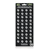 POWEROWL High Capacity LR41 Batteries 40 Pack, AG3
