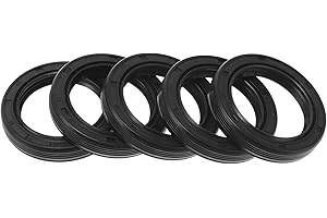 Motoforti Universal Oil Seal TG4 Lip Seal Ring Rotary Shaft Seal 30x42x7mm High Pressure NBR Rubber Black 5 Pcs