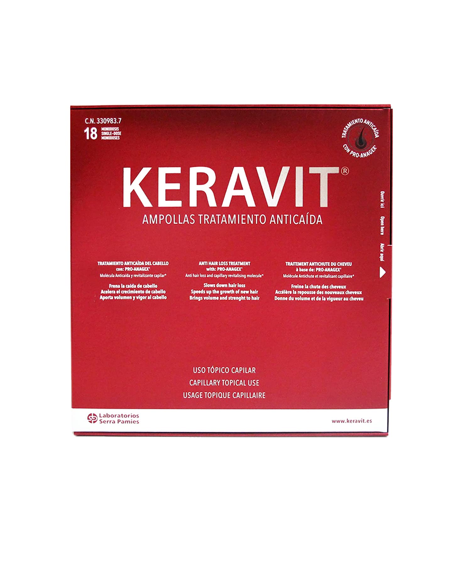 KERAVIT Ampoules - Hair loss treatment