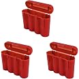 3-Pack Green Battery Holder Cases For AA, AAA & CR123A Batteries - Storage & Organization - Powertron Brand