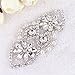 XINFANGXIU Silver Rhinestone Applique Crystal Belt Wedding Bridal Sash Pearls