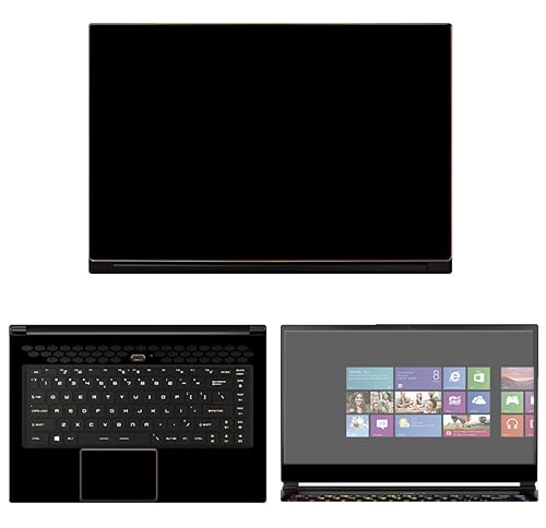 decalrus Protective Decal Black Skin Sticker for MSI GS65