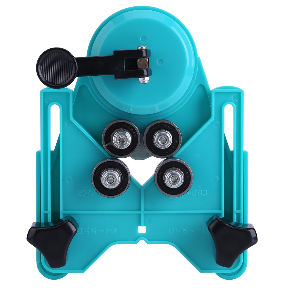 Drill Bit Hole Saw Guide Jig Fixture, 4mm-80mm Adjustable Diamond Opening Locator Drill Bit Cceramic/Glass/Marble/Tile Hole Saw Bit with Vacuum Suction Base Sucker