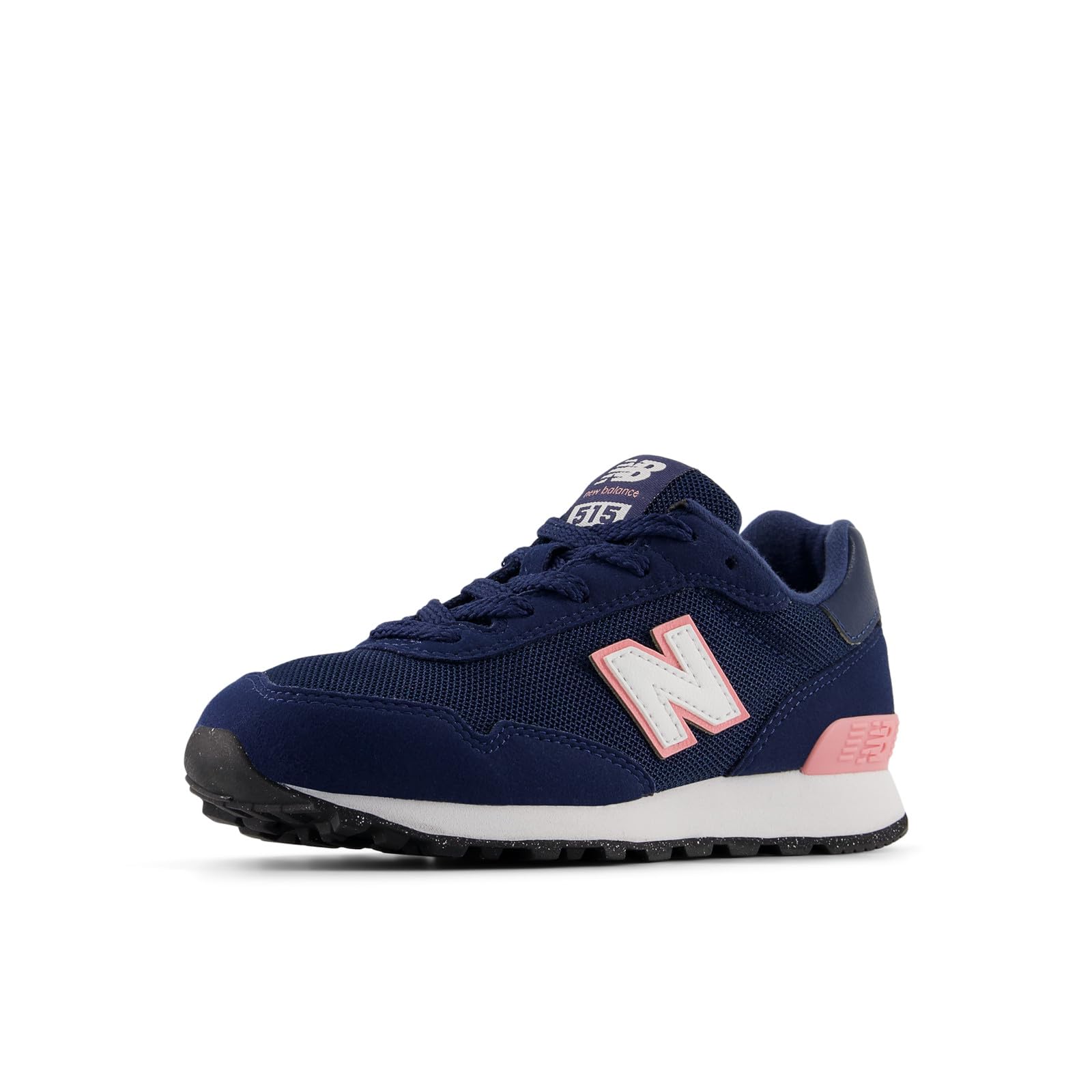 New Balance Kid's 515 V1 Lace-Up Sneaker, Nb Navy/Double Bubble, 12 Little Kid Image