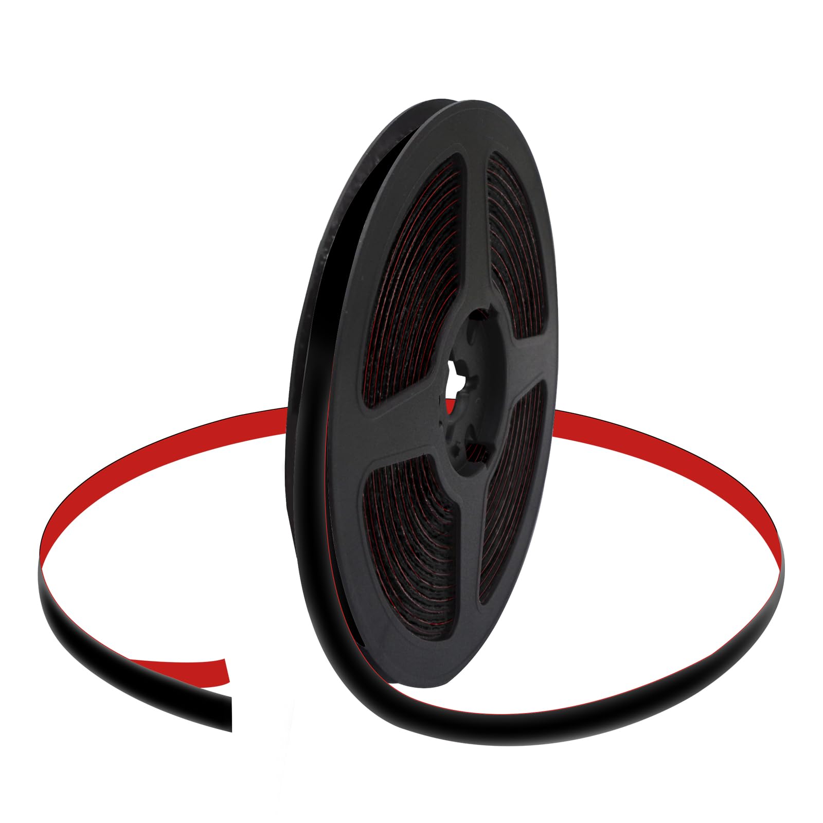 Vogueing Tool Ceramic Tile Mildewproof Gap Tape, 6M*8MM Sealing Decorative Corner Side Edge Tape Strip Bathtub Bathroom Shower Roll Caulk Tap Strip-Black