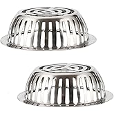 Stainless Steel Roof Dome Drain Cover Strainer Atrium Grate 2pcs/pk (Dia: 7")