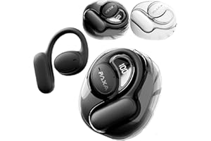 ERHABE Paxa Translation Headphones, Paxa Open Air Traductor, Paxa Earphone, Paxa Ai Headphones, Open-Ear Headphones Can Translate up to 75 Different Languages Real-Time Translation Headset (Black)