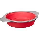 Amazon Basics Silicone Round Cake Pan - 9-Inch, Red