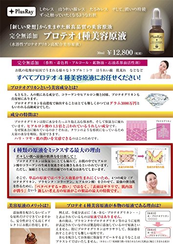 ポイント10倍 化粧品原料原液 Plusray プラスレイ プロテオ B01ezwhsfi コラーゲン ヒアルロン酸 プラセンタ プロテオグリカン 化粧品 美容原液 4種 はこぽす対応商品