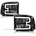 PIT66 LED Headlights, Compatible with 2005-2007 Ford F250 F350 F450 F550 Super Duty/ 2005 Ford Excursion,(Not Fit Sealed Beam Headlight model)