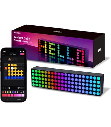 YEELIGHT Cube Smart Lamp, 16 Million Colors Option LED Cube Lamp