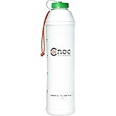 Cnoc Outdoors Vesica Collapsible Water Bottle 1 Liter Green, 42mm wide Mouth Thread, Packs Down Small when Empty, Perfect for Travel and Hiking