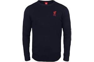LIVERPOOL F.C. Liverpool FC Official Soccer Gift Mens Crest Knitted V-Neck Jumper