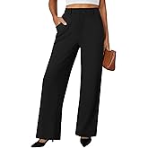 FireSwan Wide Leg Pants Woman Palazzo Casual Slacks High Waisted Trousers Loose Business Work Dress Office Pockets
