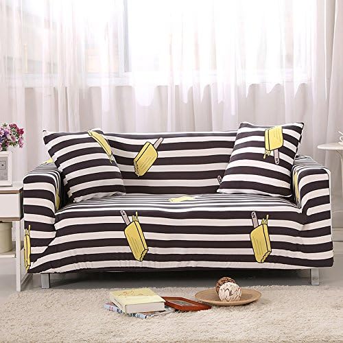 KateBastB Stretch Fabric Sofa Covers Sofa Slipcover Chair Covers 2-seater Protectors Couch Covers Featuring Soft Form Fit Slip Resistant / ice-lolly