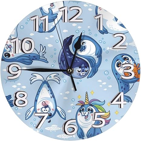 Amazon Co Jp 掛け時計 壁掛け時計 シール子犬漫画 かけ時計 おしゃれ 耐久性 静音 音無し シンプル デザイン 連続秒針 電池式 直径25cm 寝室 部屋装飾 オフィス 丸形 時計 ホーム キッチン