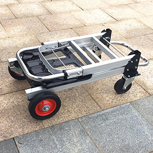 FKDECHE Seven-in-one Multi-Function Shopping Cart Trolley Ladder Load 200kg Aluminum Alloy Frame - Thumbnail 6