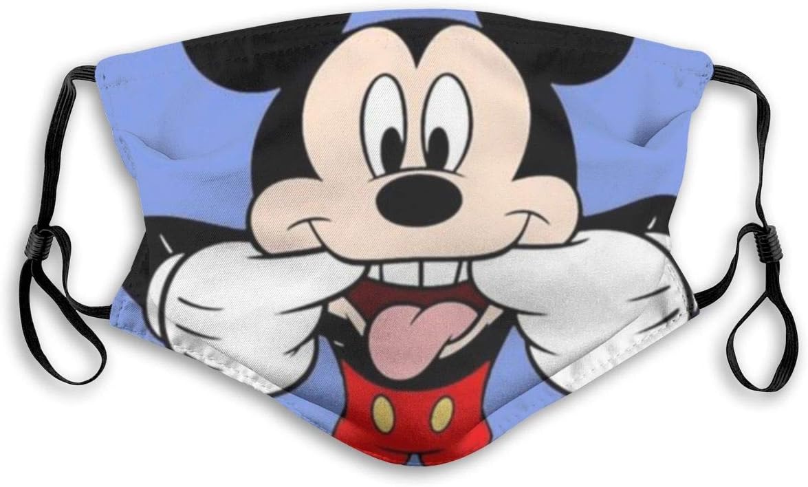 CBHGJ Mickey Mouse Mouth Guard with Filter Unisex Anti-Dust Washable Reusable Mouth Guard for Kids Teens Adults