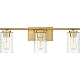 Meridian M80038NB Vanity, 3-Light 180 Total Watts, Natural Brass