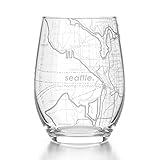 Well Told Engraved Seattle Washington Map Stemless