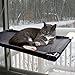Window Cat Perch (Large) Floating Indoor Bed for Kittens and Adults | Square, Ventilated Cot | Easy to Mount, Holds 60 lbs. | Bedding for Sun Bathing, Bird Watching