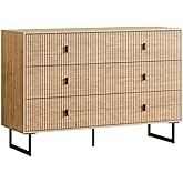 Chrangmay Modern Chest of Drawers with 6 Drawers,Deep Drawers,Clothes Organizer,Large Storage Cabinet for Living Room, Bedroom,Hallway,with Anti-Tipping Device,Wood