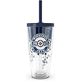 Tervis NHL Winnipeg Jets - Shatter Made in USA Double Walled Insulated Tumbler Travel Cup Keeps Drinks Cold & Hot, 24oz with Straw Lid, Classic