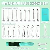 Knitiss 17 Sizes Lighted Crochet Hooks Set 2.5mm-14.0mm Rechargeable view 3